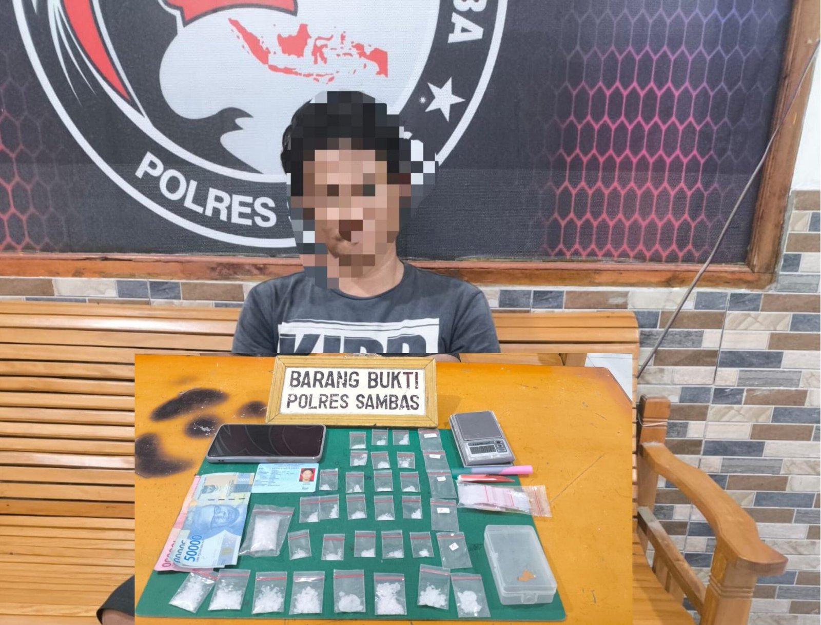 Tersangka dan BB Narkoba